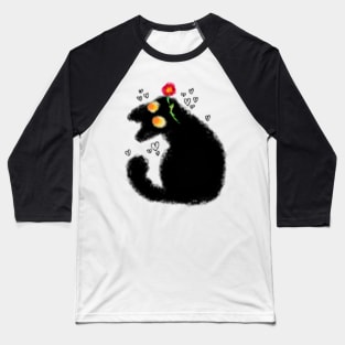 Loving gaze Cat MS paint Baseball T-Shirt